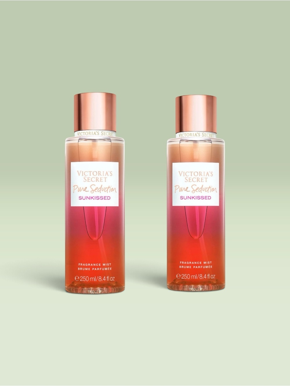 Victoria's Secret PURE SEDUCTION SUNKISSED Fragrance Mist ~ 8.4 fl.oz.(Lot Of 2)